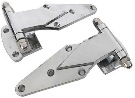 BUBTPKPJH Versteckte Scharniere, Glastür-Drehscharnier-Set Kühlraumtür Kühltüren for Ofentüren 160×56×60mm for Kühlketten-LKW Zinklegierung for hochgezogene Türen 2 STK