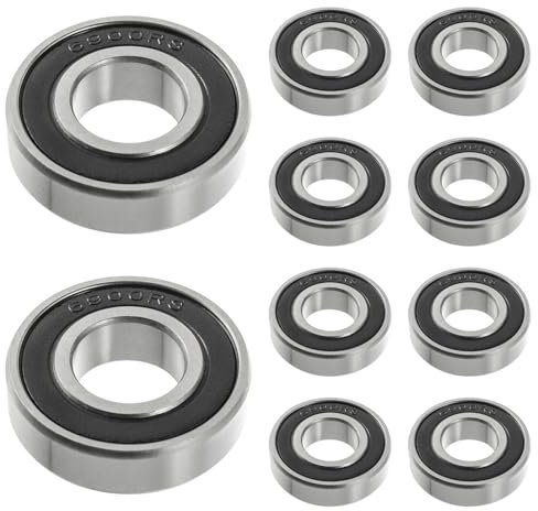 HUAREW 6900 2RS Kugellager, aus Lagerstahl 10mm x 22mm x 6mm, Doppelt Geschirmte Rillenkugellager für DIY, Drehbänke, Motoren, 3D-Drucker, Fräsmaschinen, verschiedene mechanische Geräte, etc(10 Pcs)