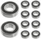 HUAREW 6900 2RS Kugellager, aus Lagerstahl 10mm x 22mm x 6mm, Doppelt Geschirmte Rillenkugellager für DIY, Drehbänke, Motoren, 3D-Drucker, Fräsmaschinen, verschiedene mechanische Geräte, etc(10 Pcs)