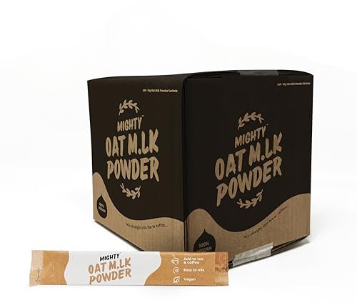 Oat M.LK Powder Sachets (60 X 10G), Single Serve, Vegan Coffee Creamer, Dairy Free, Lactose Free, Ideal for Tea, Coffee, Travel, Camping, Plant-Based Milk Alternative