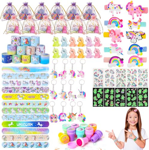 Kaisibum 78 Stück Einhorn Mitgebsel Kindergeburtstag Deko Mädchen Geburtstagsdeko Party Gastgeschenke Geschenke für 3-12 Jahre Kinder