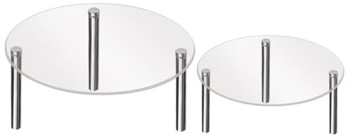 PHENOFICE 2 Pz Alzata Per Dessert Espositore Per Torte Trasparente Porta Cupcake Alzata Per Torta Per Tavolo Da Dessert Espositore Per Torta Porta Torte Acrilico Transparent