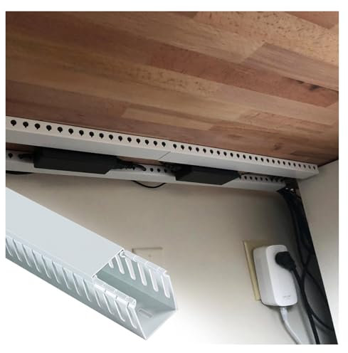 Kabelkanäle Kabelkanal 6er-Set 3 Fuß langer Kabel-Organizer unter dem Schreibtisch, Kabelversteck mit großem Fassungsvermögen für 4/5/9/14/21/30/37/47 Ethernet-Kabel, selbstklebender Kabelkanal(6 pcs