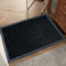 B&B Plain Twist Rubber Door Mat Outdoor and Indoor Use - Heavy Duty Waterproof PVC Non Slip Backing Dirt Trapper Kitchen Floor Mat Front Door and Back Door Entrance Mat (40 x 60 cm, Black)