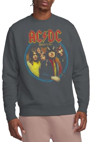AC/DC Unisex Acdc Highway to Hell Crew Sweatshirt Sweatshirt