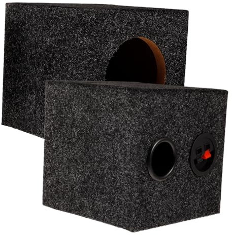 NUOBESTY 1paar Subwoofer Box Versiegelte Lautsprecher-umhüllung Quadratische Sub-Box Für Auto Einfache Installation Für Audio-Upgrade