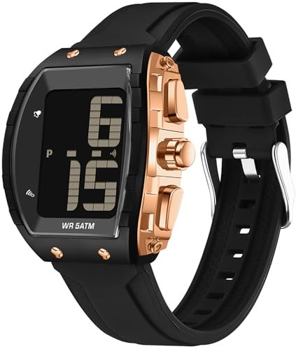 findtime Sprechende Uhr mit Großen Digital Zahlen für Sehbehinderte Blinde Menschen, Senioren Schwarz Armbanduhr Leicht zu Lesen