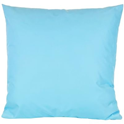 JACK 40x40cm Outdoor Lounge Kissen Dekokissen inkl. XXL-Füllung Wasserabweisend Sitzkissen Garten Stuhl Lotus Effekt, Farbe:Hellblau