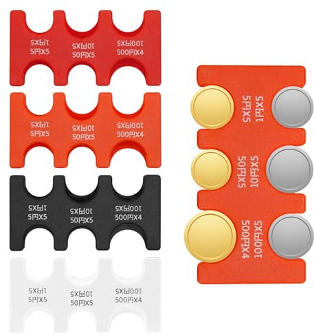 Boîte à pièces de 4 pièces en yens japonais, quatre couleurs, chacune avec six emplacements de différentes tailles, fournitures de rangement pratiques, les pièces ne tombent pas facilement, convient