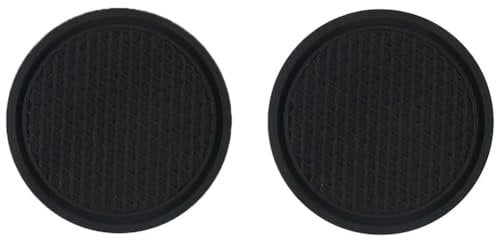 JUNJIKAIDAN 2 Pcs Car Coasters for Mercedes Ben GLE Coupe 2015-2018, Rubber Cup Holder Coaster Center Console Drink Mats Anti-Slip Shockproof Insert Mat Accessories,A/Black