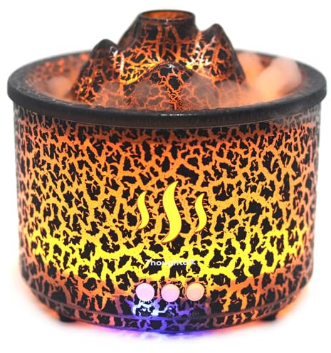 260ml Aroma Essential Oil Diffuser for Bedroom, Cool Jellyfish Mist Aromatherapy Humidifier, Ultrasonic Volcano Diffuser for Home, 2/8H, 2 Light 2 Mist Mode Auto Shut-Off Fragrance Machine