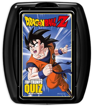 Top Trumps Dragon Ball Z Quiz Game, 500 questions, how well do you know the Dragon Balls, Gohan's training with Piccolo or Future Trunks' mission, gifts and toys for Boys, Girls and adults Aged 8 plus