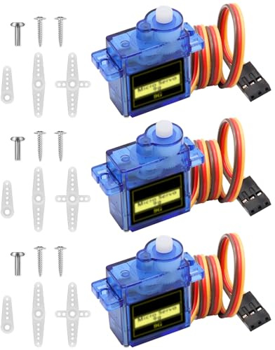 APKLVSR 9G Mini Micro Servo Motor, Micro Servomotor RC Servo Mini Servo Motor für RC Hubschrauber/Helikopter/RC Flugzeu,9G Micro Servo kompatibel mit Arduino(3 Stück)