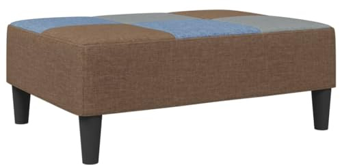 Tomostar Pouf Ottoman, Tabouret Repose-Pieds Ottoman Repose Pied Salon Patchwork 77x55x31 cm Tissu