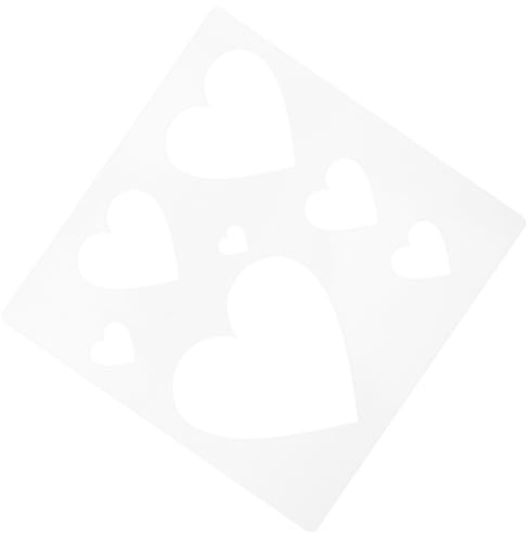 jojofuny Pochoir Cœur 10x10 Cm Réutilisable en Plastique Souple, Gabarit pour Loisirs Créatifs, Peinture et Décoration Mariage, pour Projets DIY sur Bois, Verre et Murs