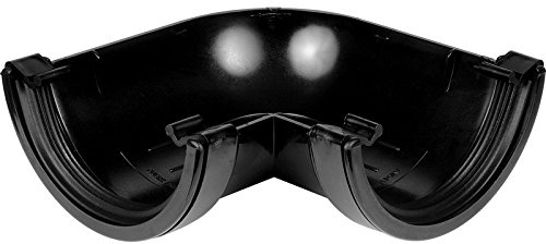 112mm Half Round Gutter Angle 90° Black, 1 in Pack