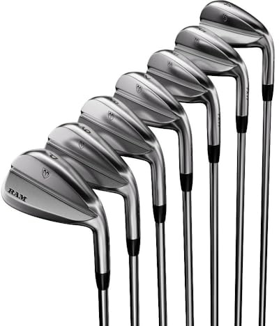 Ram Golf FX77 Stainless Steel Players Distance Iron Set, 4-PW, Mens Left Hand (Stiff)