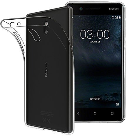 ebestStar - Cover per Nokia Nokia 3, Custodia Silicone Trasparente, Protezione TPU Antiurto, Morbida Sottile Slim, Trasparente