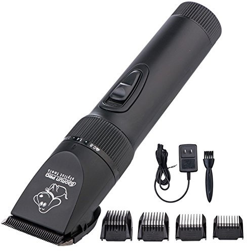 Baorun Tondeuse Électrique Sans Fil Rechargeable 2000 mAh pour Chien et Chat Noir