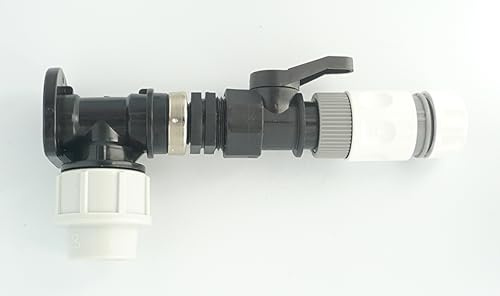 MDPE Compression Wall Plate Elbow(20mm) to On/Off Valve & Snap-On Hose Fittings