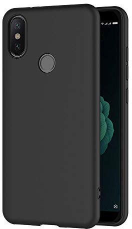 AICEK Xiaomi MI A2 Hülle, Schwarz Silikon Schutzhülle für Xiaomi MI A2 Case TPU Bumper Xiaomi MI A2 Handyhülle (5,99 Zoll)