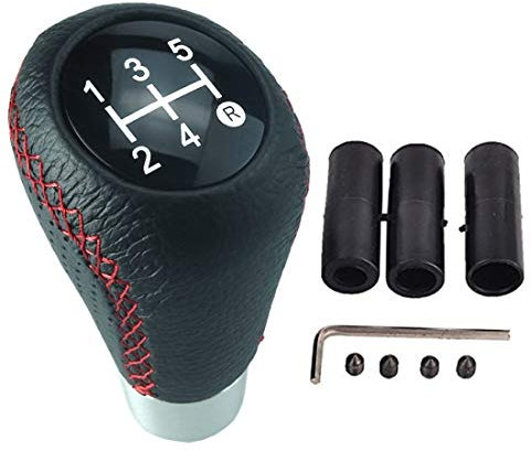 Do!LED Universal 5 Gang Schalthebel Schaltknauf mit 3 Adaptern 8mm 10mm 12mm, kein Gewinde!!