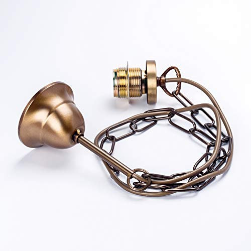 ORION LIGHTSTYLE Kettenaufhängung Aufhängung mit Fassung E27 Schraubring Lampenaufhängung Lampen Kette (antik)