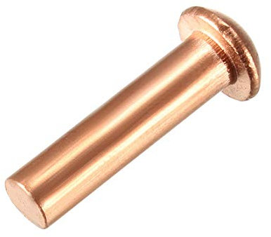 Sourcing Map Runde Nieten aus Kupfer, 50 Stück