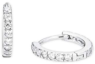 Amor Creolen 925 Sterling Silber Damen Ohrschmuck, mit Zirkonia synth., Kommt in Schmuck Geschenk Box