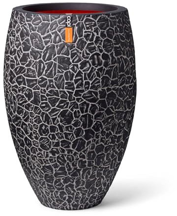 Capi Europe - Gefäß elegant Deluxe Clay NL - 51x72 - Anthrazit - Öffnung Ø31 - Blumentopf für den Innen- und Außeneinsatz - KATC1138