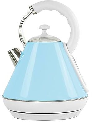 Papa Jones Fast Boil Kettles Electric - Dainty Legacy Cordless Electric Kettle Led Light Coffee Machine Tea Travel Kettle Fast Boil 2200W 1.8L (Light Blue)