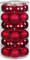 Inge Glas Weihnachtskugeln | Schöne Christbaumkugeln aus Glas | 30 Kugeln in Dose | Christbaumschmuck Weihnachtsbaumschmuck Weihnachtsbaumkugeln (Ochsenblut | rot Glanz/matt)