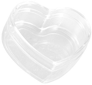 Amosfun Transparente Kunststoff-Badebombenform aus Acryl für Badekugeln, befüllbar, Weihnachtsbaumschmuck, DIY-Badekugeln, Formen (flaches Herz)