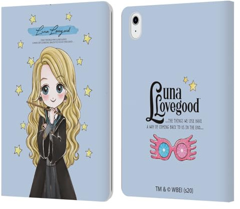 Head Case Designs Licenciado Oficialmente Harry Potter Luna Lovegood Reliquias de la Muerte XXXVII Carcasa de Cuero Tipo Libro Compatible con Apple iPad Air 2020/2022