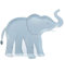 Ginger Ray 'Let's Go Wild' Eco Friendly Elephant Shaped Paper Plates-8 Pack, Multi