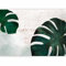 murando - Papier peint panoramique artistique 450x315 cm - Revêtement mural décoration chambre salon - Design moderne - Vert marron - Monstera plantes mur mur de briques feuilles f-C-10001-a-a