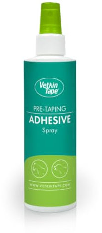 VetkinTape Pre-Tape Adhesive Spray for Equine or Canine Kinesiology Tape | Quick Drying & Non-pressurized Bottle