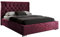lukmebel Glamour II Polsterbett 180 x 200 cm mit Bettkasten - Doppelbett 180 x 200 mit Lattenrost - Bett 180 x 200 mit Stauraum French Velvet 663