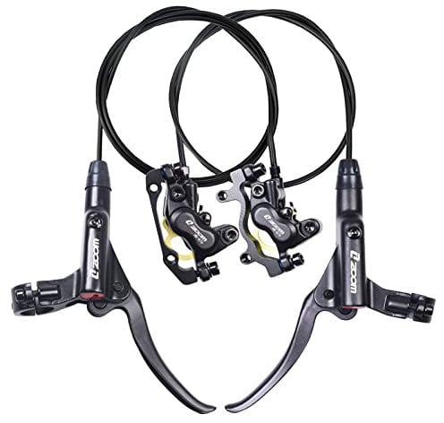 ThinkTop Hydraulische Scheibenbremse für 4 Kolben, MTB, Fahrrad, Öldruck, 4 Kolben, Fahrbremssattel, links (vorne) 800/rechts (hinten) 1400 mm (schwarz)