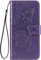 TEYYOS Schmetterling Flip Folio Hülle für Honor X8a, Schutzhülle PU/TPU Leder Klapptasche Handytasche mit Kartenfächer, Handyhülle - Dunkelviolett