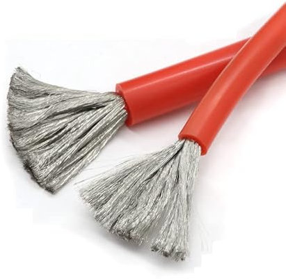 Cable de silicona Extra suave 8 7 9 6 AWG núcleo de cobre estañado batería de litio modelo avión 4 3 2AWG cable resistente a altas temperaturas (Color : Black, Size : 50MM 1meter)