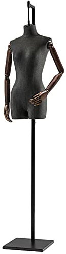 Schneiderpuppen-Schaufensterpuppen-Torso-Schaufensterpuppenständer, Halbkörper-Schaufensterpuppen mit Ständer, zum Aufhängen von Damenkleidung und Hosen, Schneiderpuppe, höhenverstellbar, einfach