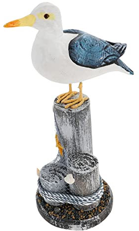 TOPBATHY Holz Vogel Figur Im Mediterranen Stil Dekorativer Holzstumpf Ornament Für Wohnzimmer Garten Und Desktop Rustikale Deko Für Feste Und Feiertage