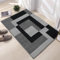 Hafaa Door Mat Indoor & Outdoor - Non Slip Heavy Duty Doormats - Stylish & Printed Mat - Perfect Dust Grabbing Shoes Scrapper Door Mats (Milo Black & Grey, 40cm x 60cm)
