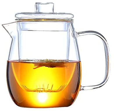 Teiera Trasparente Teiera In Vetro Borosilicato Resistente Al Calore Grande Teiera Trasparente Set Da Tè Con Fiori Bollitore Puer Strumento Per La Casa Ufficio