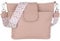 MIRROSI® Umhängetasche Damen, Echtleder, Made in Italy, BOHO Style30x24,50x9cm (BXHXT) viel Stauraum, Handtasche, Brusttasche, Crossbody Bag (1 Tasche & 2 Gurte) (Rosa (BOHO))