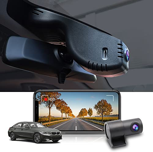 Fitcamx Dashcam Vorne Hinten 2160P+1080P Kompatibel mit BMW 3 4 Series M3 M4 330i 330e 340i 430i 440i Xdrive Coupe 2020-2023 (Modell B), OEM Dashcam 4K Video WiFi, G-Sensor, Loop-Aufnahm, 128GB Karte