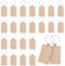FOGAWA 24 Stück Schlüsselanhänger Holz Blanko DIY Holz Schlüsselanhänger Rechteck Wooden Keychain 32 * 53mm Schlüsselbund Rohlinge für DIY, Malerei, Basteln Dekoration Geschenke (Rechteck)