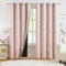 Treatmentex Verdunklungsvorhänge mit Gold Schmetterling Druck Blickdichte Gardinen mit Ösen für Kinderzimmer Mädchenzimmer Schlafzimmer Dekoschal 2er Set 225x140cm(H×B) Rosa