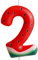 Cxryrzhe 2nd Birthday Candles Number 2 Red Watermelon Birthday Party Watermelon Theme for Baby Girl Boy Birthday Cake Topper Graduation Celebration Anniversary Wedding Dessert Fruit Party Decorations